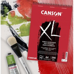 دفتر رسم احمرهيول اكريليك وزيت XL سلك 290غم 30و CANSON